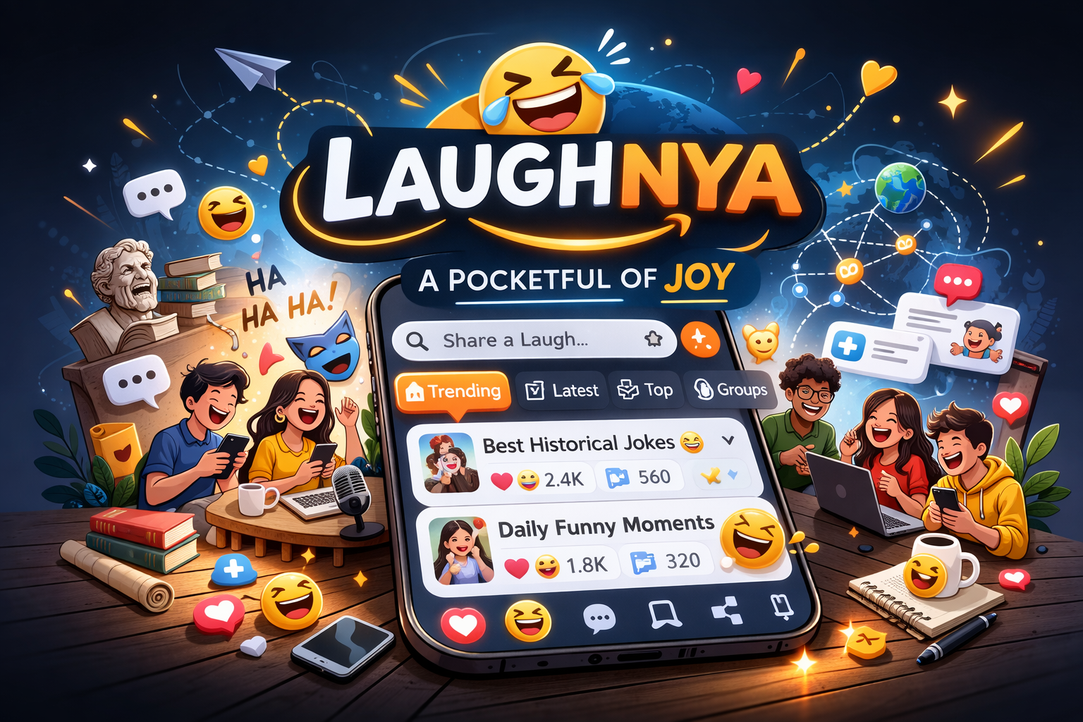 Laughnya – Humor & Community Platform